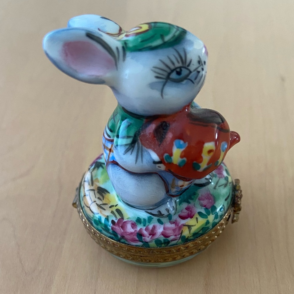 Genuine Limoges Rabbit/Bunny Box - Picture 3 of 7